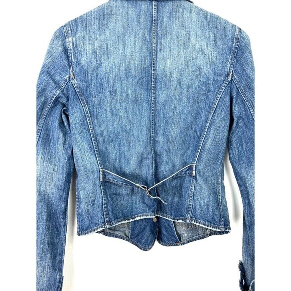 Ralph Lauren Polo Jeans Co Blue Jacket Womens SIze M Fitted Denim Vintage 90s N1 - Picture 7 of 12